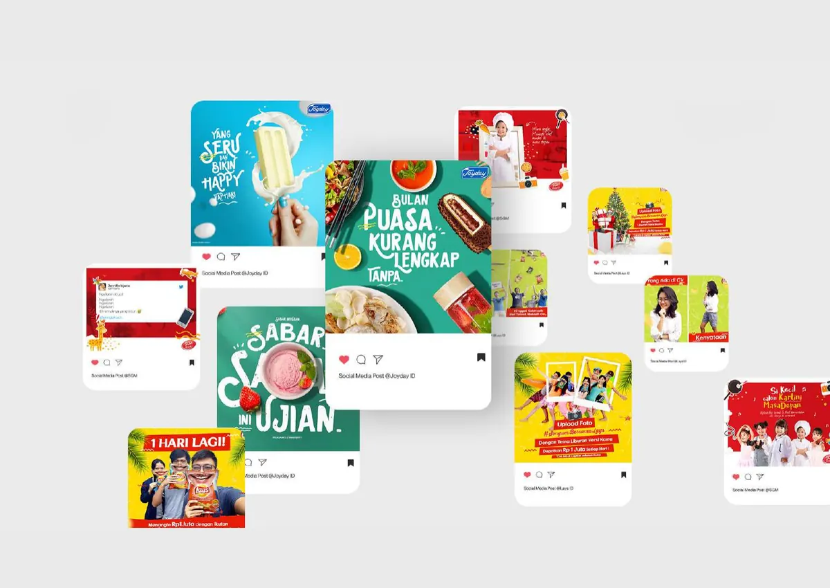 Collection of social media post designs